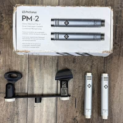 PreSonus PM-2 Stereo Matched Pair Of Small Diaphragm Cardioid Condenser Microphones - Silver image 2