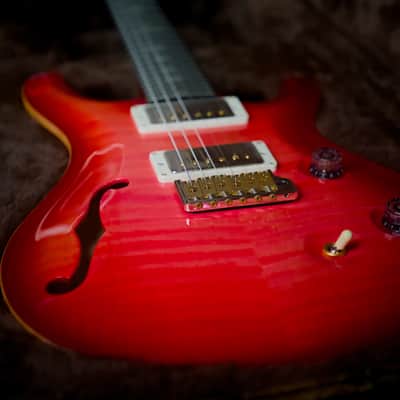 PRS Custom 24 Semi-Hollow Wood Library Bonnie Pink 10 Top image 6