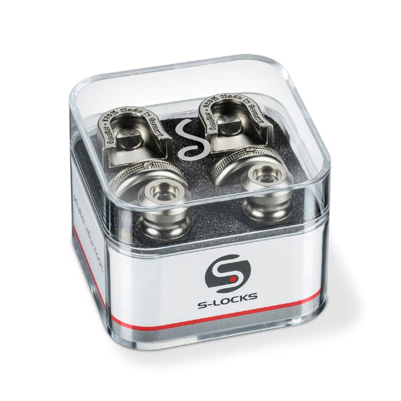 Schaller S-Locks Guitar Strap Lock System, Satin Chrome image 1
