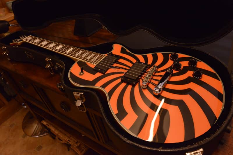 RARE Epiphone Zakk Wylde Les Paul Gibson Custom Buzzsaw Orange