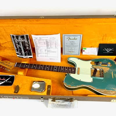 Fender Telecaster Custom 60 Heavy Relic Custom Shop 2013 Teal Green Metallic image 22