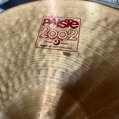 Paiste 14" 2002 Heavy Hi-Hat Cymbals (Pair) - Traditional - TOP HI HAT HAS SMALL CRACKS image 2