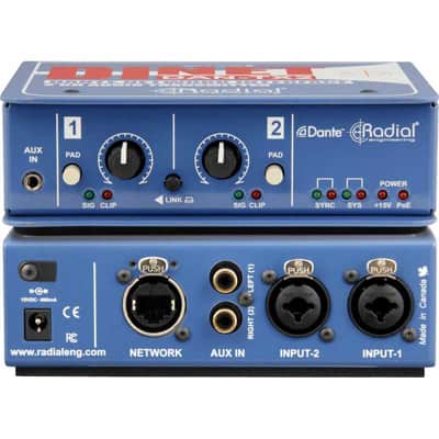 Radial Engineering DAN-TX2 Émetteur DANTE 2 canaux EtherCon image 3