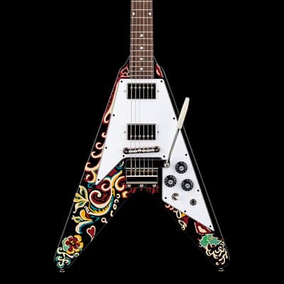 Epiphone Jimi Hendrix Signature "Love Drops" Flying V - Ebony #31003 image 3