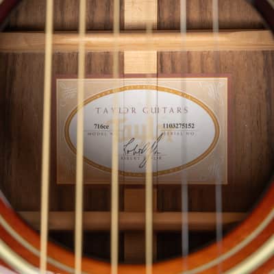 2015 Taylor 716ce - Vintage Sunburst | USA All Solid Grand Symphony Jumbo Acoustic Guitar Cutaway ES-2 Pickup | OHSC image 18