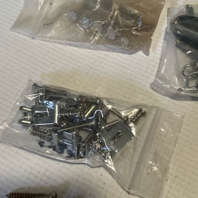 Lot of Fender & Squire Stratocaster Bridge Parts Saddles, Base Plates, ++ image 6