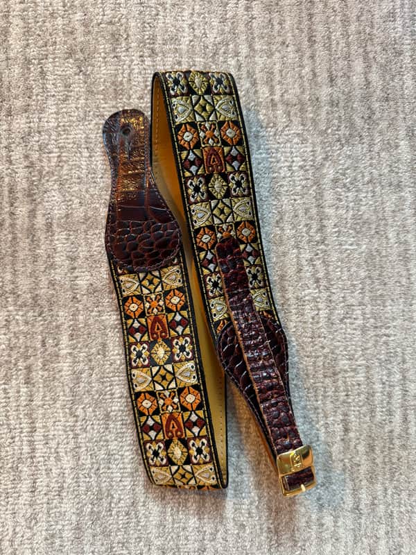 Late 1960s Fender Woven Strap Brown Rare image 1