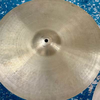 1960s MADE IN ENGLAND 15” ZYN Hihats 761g 771g image 2