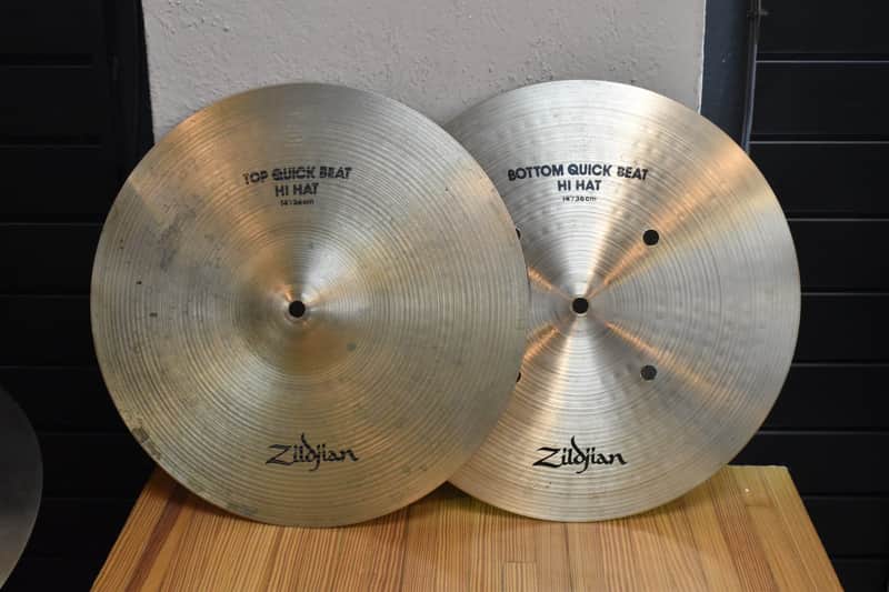 Used Zildjian 14" Quick Beat Hi-hat Cymbals - 1265g/1462g image 1