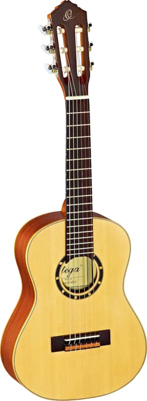 Ortega Guitars R121-1/4 Family Series 1/4 Body Size Nylon 6-String Guitar w/ Free Bag, Spruce Top and Mahogany Body, Satin Finish image 1