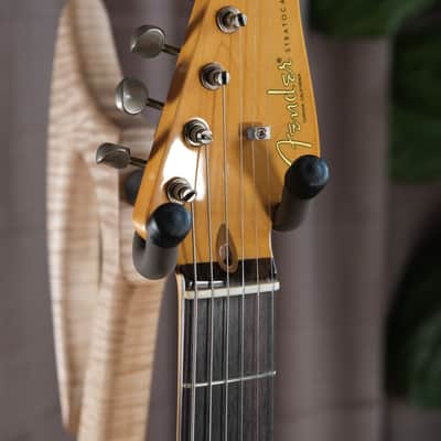 Custom Metallic Grey Strat Style HSS. Genuine Mahogany & Flame Maple Binding. image 12
