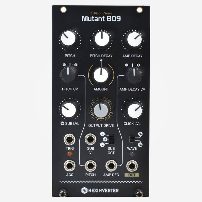 Hexinverter MUTANT BD9 Analog Bassdrum Eurorack Module (Black Noir Edition) image 1
