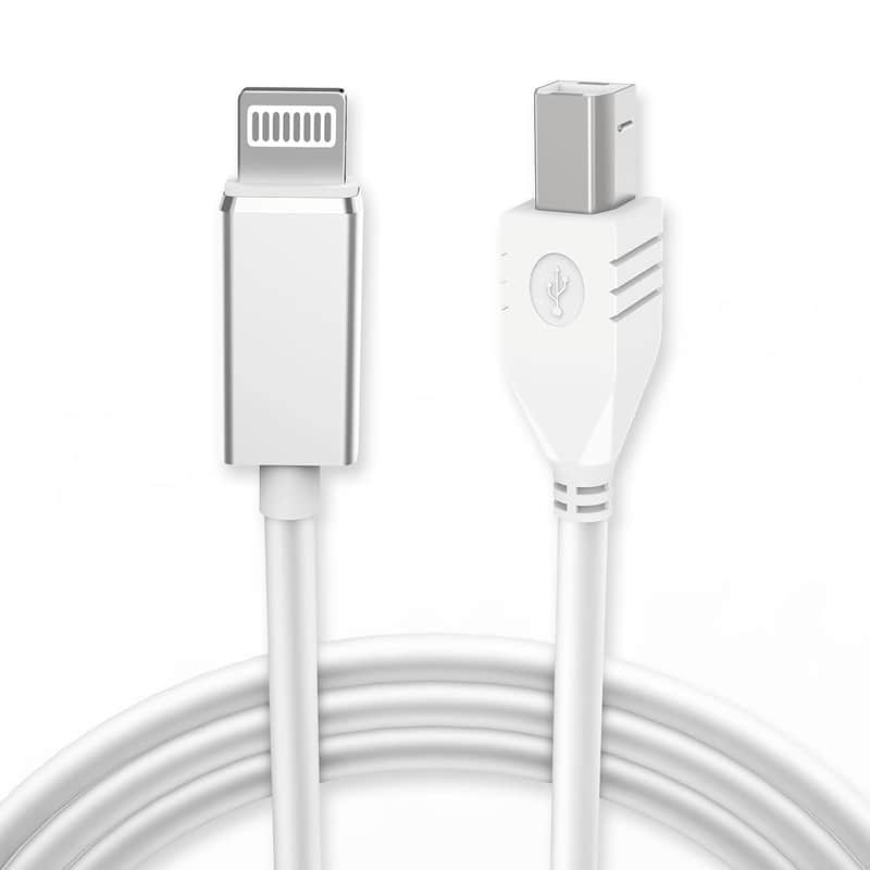 Lightning to MIDI Cable for iPhone/iPad, 3.3FT Lightning to Type B Cord for iOS Devices to Electronic Music Instrument, Piano, Midi Controller, Midi Keyboard, Audio Interface Recording image 1