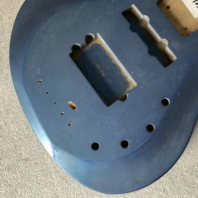 Unknown Metallic Blue 4/5 String Bass Body DIY - blue image 5