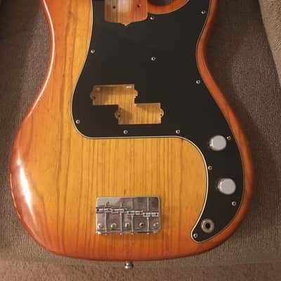 MJT Precision Bass Almost Fully Loaded Body(Road Worn) 2020 Faded Honey Burst(Nitro) image 1
