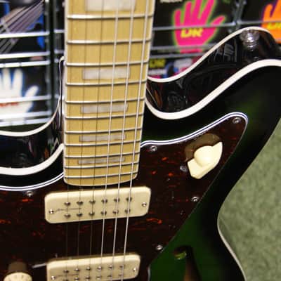 Revelation RJT60M TL semi acoustic guitar in greenburst L/H image 16