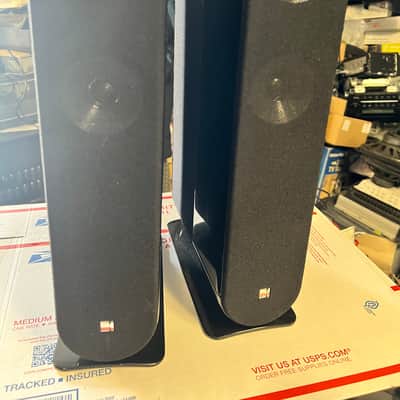 Pair Of KEF Model 7 Main / Stereo Speakers Used with Speaker Wire tested black image 17