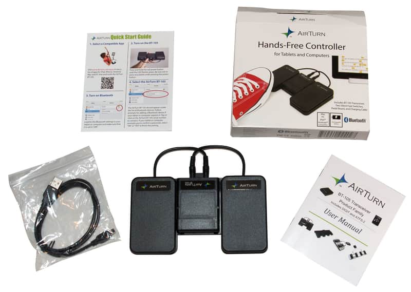 Airturn BT-105 2 Pedal Bluetooth Wireless Silent Page Turner (AT-BT105) image 1