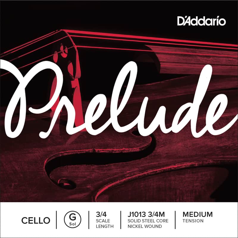 D'Addario J1013 3/4M Prelude 3/4 Cello String - G Medium image 1