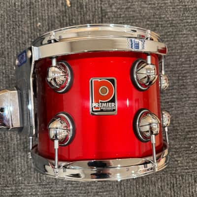 ~RARE!~ Premier Genista 6-Piece 8/10/12/14/16/22 Drum Kit Set in Red Mist Gloss Lacquer (Rm4) image 14