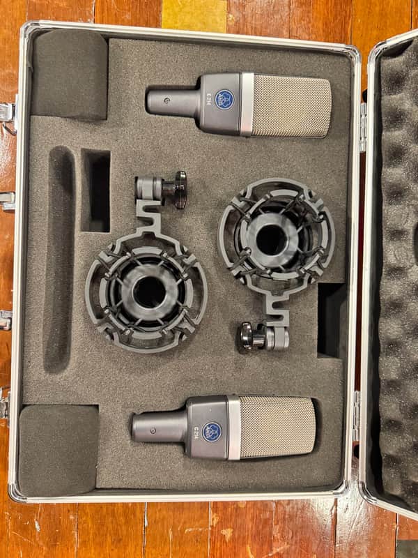AKG C214 Stereo Matched Pair 2010s - Black image 1