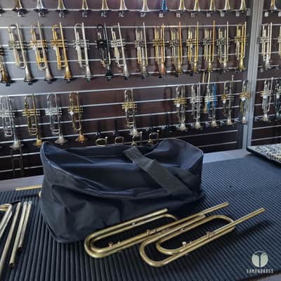 Munkwitz Rostock natural baroque trumpet, crooks, 4x leadpipes, Egger leadpipe, light bag gamonbrass image 13