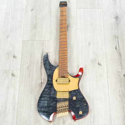 Ibanez MGFM10 Manuel Gardner Fernandes Headless Multi-Scale Guitar, Obsidian Black Low Gloss image 3