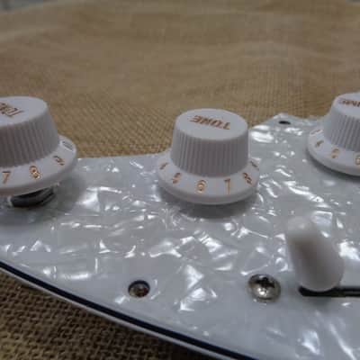 Handmade pre-wired Strat HSH pickguard, with HB split, Treble Bleed & Tele Mode (Neodymium PUPS) image 5