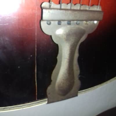 Unknown 1930's Vintage Archtop, probably German / Schonbach made. Archtop probably 1930's - Red / dark sunburst image 3