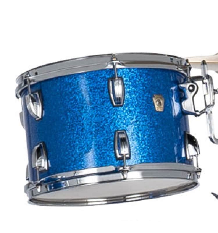 Ludwig *Pre-Order* Classic Maple 8x12" Blue Sparkle Rack Tom Drum w/Atlas Mount | Made in the USA | Special Order | Authorized Dealer image 1