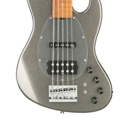 Sadowsky MetroExpress 21-Fret Vintage M/J Bass, Roasted Maple Fingerboard, 5-String - Solid Silver Metallic High Polish image 1