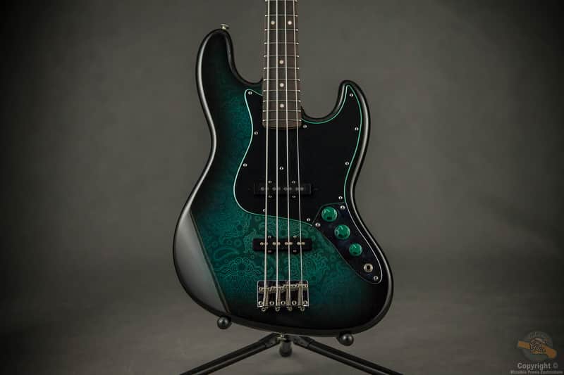 Fender Jazz Bass CUSTOM 1994 Green Paisley image 1