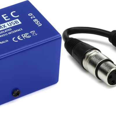 ENTTEC Open DMX USB 512-Ch Non-Isolated DMX Interface Bundle with Chauvet DJ DMX3F5M 3-pin to 5-pin Turnaround image 1
