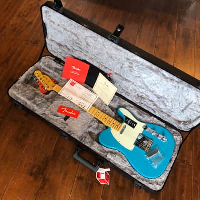 Fender American Professional II Telecaster MN Miami Blue 7lbs, 14oz US210034669 image 1