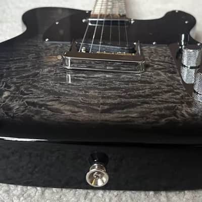 Fender American QMT Telecaster with Pale Moon Ebony Fretboard 2020 - Transparent Black image 6