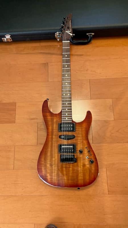 Tom Anderson Drop Top 2012 - Koa Top, Chocolate Maple Neck, Black Locking Tuners