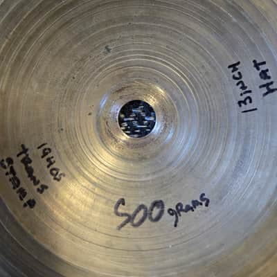 Zildjian 13" A. Zildjian Transition Stamp Hi-Hat Cymbals (Pair) 1946 - 1953 - Traditional image 6