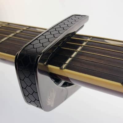 Thalia Premium Series Guitar Capo - Black Dragon Scales, Black Chrome image 6