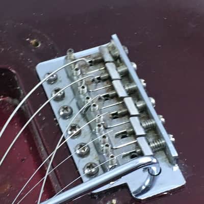 Lefty Vintage 1997-98 Fender Relic Standard Strat Body Guitar Old Wine Red Hardware image 3