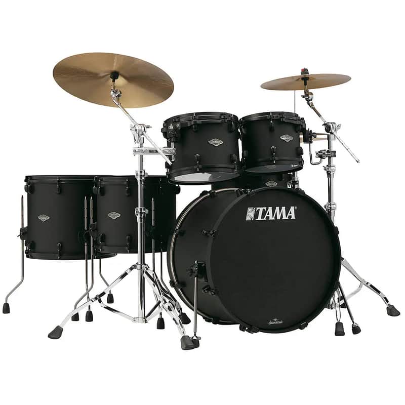 Tama Starclassic Performer 5pc Drum Set Flat Black image 1