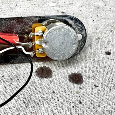 Used Unbranded Aftermarket Telecaster Control Plate and Wiring Harness CTS Pots image 5