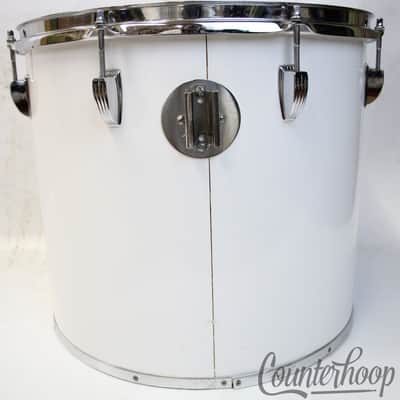 Ludwig 16x14"Concert/Floor Tom Drum White Cortex Wrap Vintage 70s Blue/Olive B/O image 4