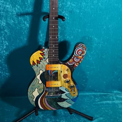 Super Wild Musicvox Spaceranger electric guitar 2002 Hand Painted image 2