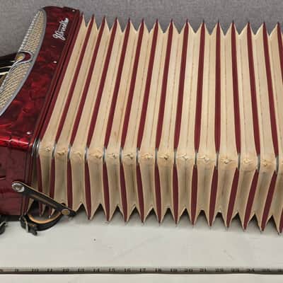Frontalini Red Piano Accordion LMM 41/120 Ready To Play image 10