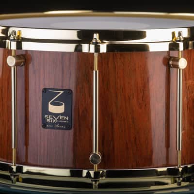 Seven Six Drum Company 8x14 Jiant Jatoba Brazilian Cherry Custom Snare Drum 2022 High Gloss Polyeste image 3