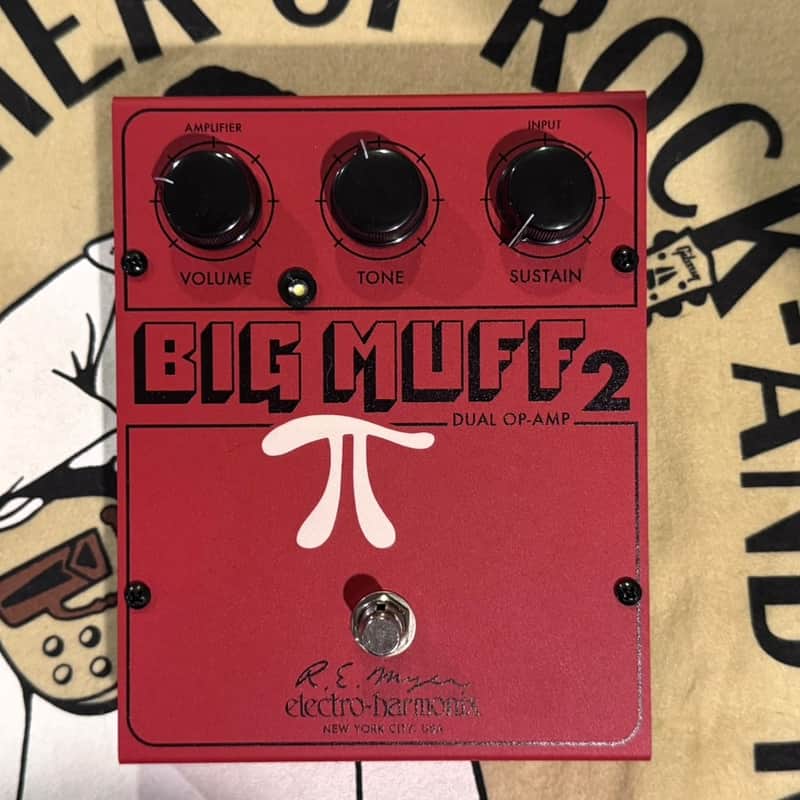 Electro-Harmonix / JHS Big Muff 2 Dual Op-Amp Fuzz 2025 - Red w/ Box and paper