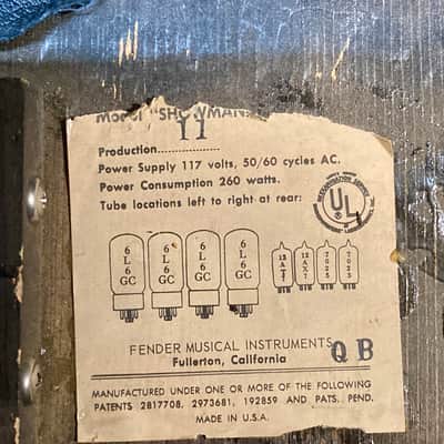 Fender Dual Showman 2-Channel 85-Watt Guitar Amp Head 1963 - 1967 - Black Panel image 11
