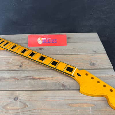 Real Life Relics Jazzmaster® Strat® Stratocaster Neck Nitro With Bound Fingerboard Black Block Inlays  LARGE Headstock JSMMBBL #7 image 1