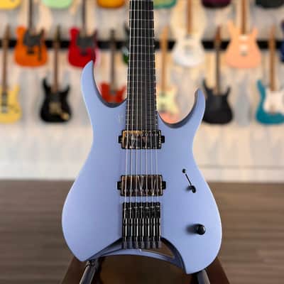 Mayones Hydra Elite 7 - Slate Blue Gray Satin Monolith Custom Color - Custom Shop Headless image 4