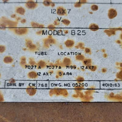 Ampeg B-25 Bass amp cover plate 1974ish image 3